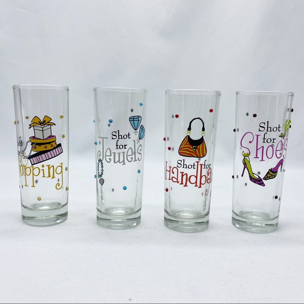 Bed Bath Beyond Bachelorette Party Ladies Night Shot Glasses Set of 4 NEW